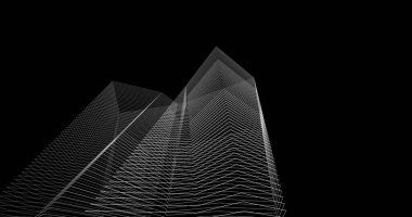 soyut mimari duvar kağıdı tasarımı, dijital konsept arkaplan