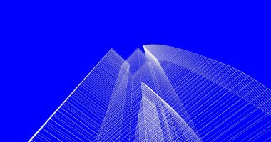 soyut mimari duvar kağıdı tasarımı, dijital konsept arkaplan