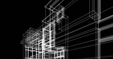 soyut mimari duvar kağıdı tasarımı, dijital konsept arkaplan