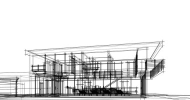 soyut mimari duvar kağıdı tasarımı, dijital konsept arkaplan