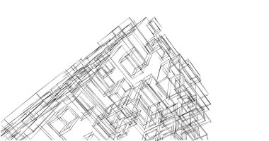soyut mimari duvar kağıdı tasarımı, dijital konsept arkaplan