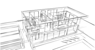 soyut mimari duvar kağıdı tasarımı, dijital konsept arkaplan