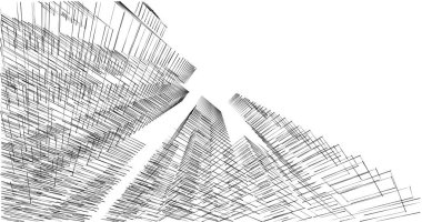 soyut mimari duvar kağıdı tasarımı, dijital konsept arkaplan