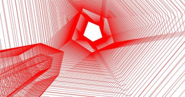 3d mimari duvar kağıdı tasarımı, dijital bina çizimi 