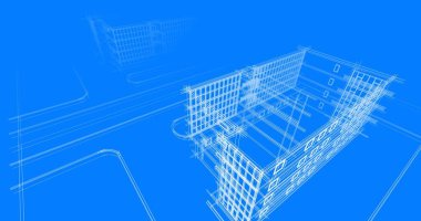 soyut mimari duvar kağıdı tasarımı, dijital konsept arkaplan