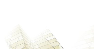 Mimari sanat konseptinde soyut çizgiler, minimum geometrik şekiller. 