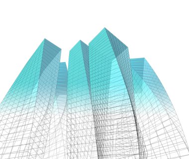 Mimari sanat konseptinde soyut çizgiler, minimum geometrik şekiller. 