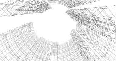 soyut mimari duvar kağıdı tasarımı, dijital konsept arkaplan