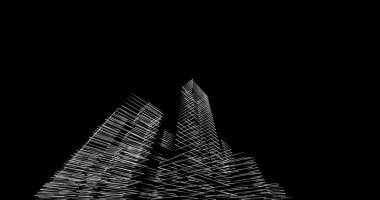 soyut mimari duvar kağıdı tasarımı, dijital konsept arkaplan