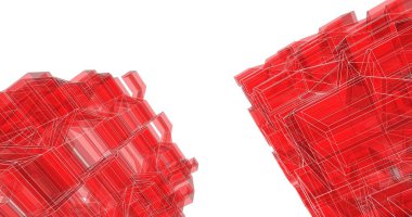 soyut mimari duvar kağıdı tasarımı, dijital konsept arkaplan