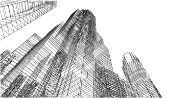 soyut mimari duvar kağıdı tasarımı, dijital konsept arkaplan