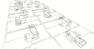 soyut mimari duvar kağıdı tasarımı, dijital konsept arkaplan