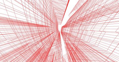 soyut mimari duvar kağıdı tasarımı, dijital konsept arkaplan