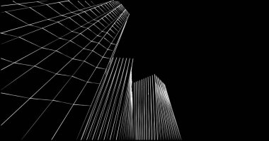 soyut mimari duvar kağıdı tasarımı, dijital konsept arkaplan