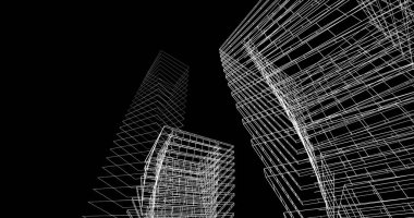 soyut mimari duvar kağıdı tasarımı, dijital konsept arkaplan