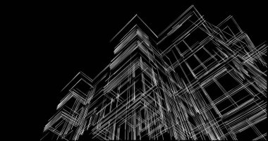 soyut mimari duvar kağıdı tasarımı, dijital konsept arkaplan