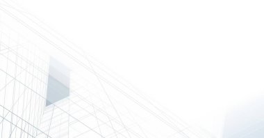 Arkaplanda mimari bina 3d illüstrasyon