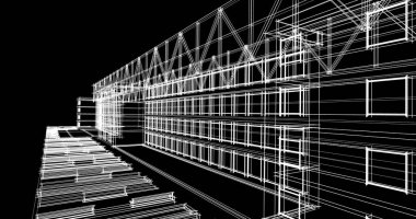 soyut mimari duvar kağıdı tasarımı, dijital konsept arkaplan