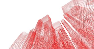 soyut mimari duvar kağıdı tasarımı, dijital konsept arkaplan