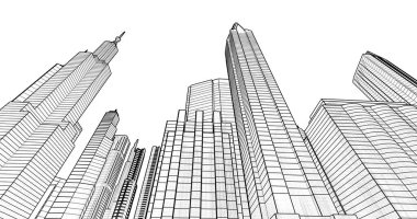 soyut mimari duvar kağıdı tasarımı, dijital konsept arkaplan