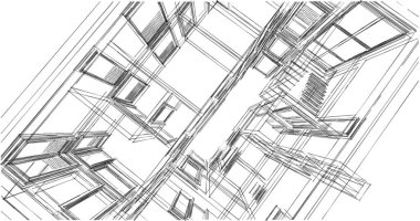 soyut mimari duvar kağıdı tasarımı, dijital konsept arkaplan
