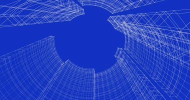 soyut mimari duvar kağıdı tasarımı, dijital konsept arkaplan