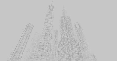 soyut mimari duvar kağıdı tasarımı, dijital konsept arkaplan