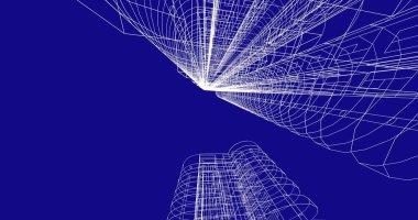 soyut mimari duvar kağıdı tasarımı, dijital konsept arkaplan