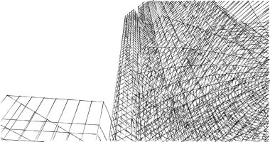 soyut mimari duvar kağıdı tasarımı, dijital konsept arkaplan