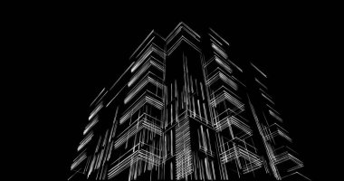 soyut mimari duvar kağıdı tasarımı, dijital konsept arkaplan