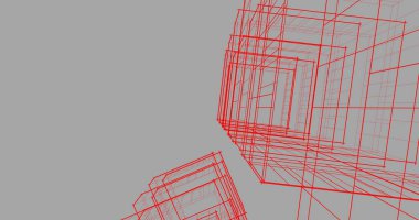 soyut mimari duvar kağıdı tasarımı, dijital konsept arkaplan