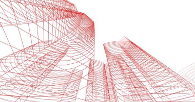 soyut mimari duvar kağıdı tasarımı, dijital konsept arkaplan