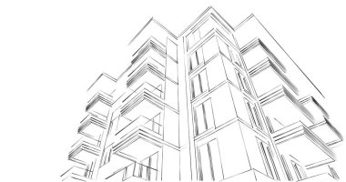 soyut mimari duvar kağıdı tasarımı, dijital konsept arkaplan