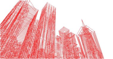 soyut mimari duvar kağıdı tasarımı, dijital konsept arkaplan