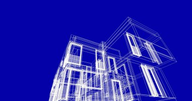 soyut mimari duvar kağıdı tasarımı, dijital konsept arkaplan