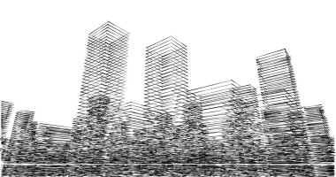 soyut mimari duvar kağıdı tasarımı, dijital konsept arkaplan