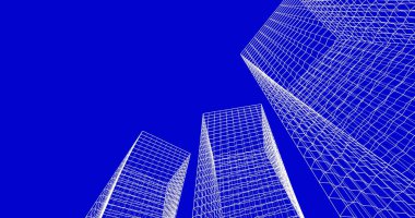 soyut mimari duvar kağıdı tasarımı, dijital konsept arkaplan