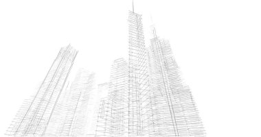 soyut mimari duvar kağıdı tasarımı, dijital konsept arkaplan