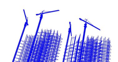 soyut mimari duvar kağıdı tasarımı, dijital konsept arkaplan