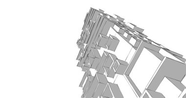 soyut mimari duvar kağıdı tasarımı, dijital konsept arkaplan
