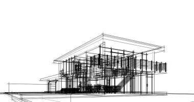 soyut mimari duvar kağıdı tasarımı, dijital konsept arkaplan