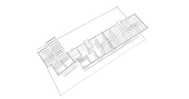 soyut mimari duvar kağıdı tasarımı, dijital konsept arkaplan