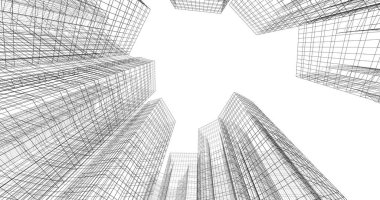 soyut mimari duvar kağıdı tasarımı, dijital konsept arkaplan