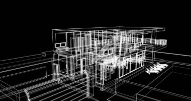 soyut mimari duvar kağıdı tasarımı, dijital konsept arkaplan