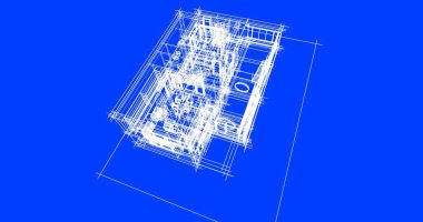 soyut mimari duvar kağıdı tasarımı, dijital konsept arkaplan