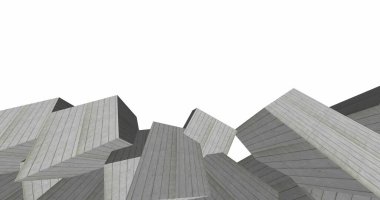 Mimari sanat konseptinde soyut çizgiler, minimum geometrik şekiller. 