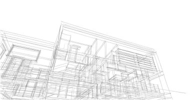 soyut mimari duvar kağıdı tasarımı, dijital konsept arkaplan