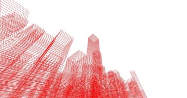 soyut mimari duvar kağıdı tasarımı, dijital konsept arkaplan