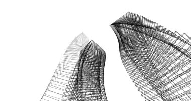 soyut mimari duvar kağıdı tasarımı, dijital konsept arkaplan