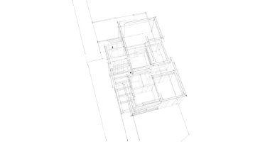 Mimari sanat konseptinde soyut çizgiler, minimum geometrik şekiller. 